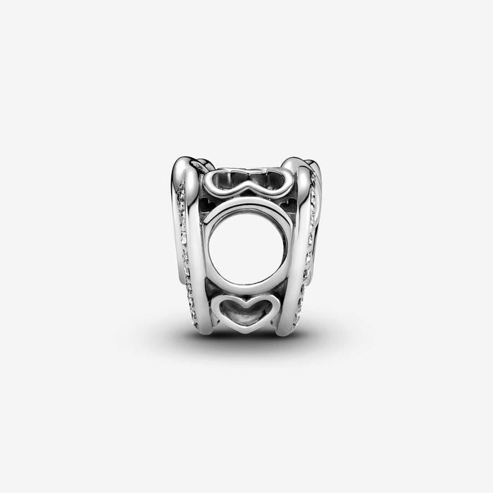 Charm Cuori Intrecciati con Pietre