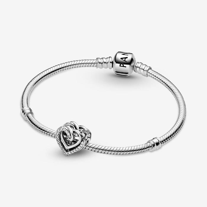 Charm Cuori Intrecciati con Pietre