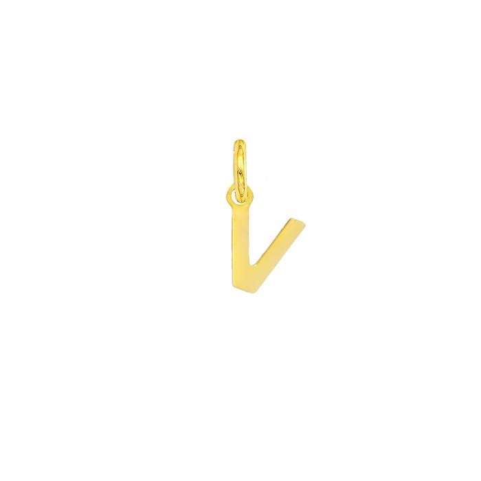 Charm Lettera V in Oro