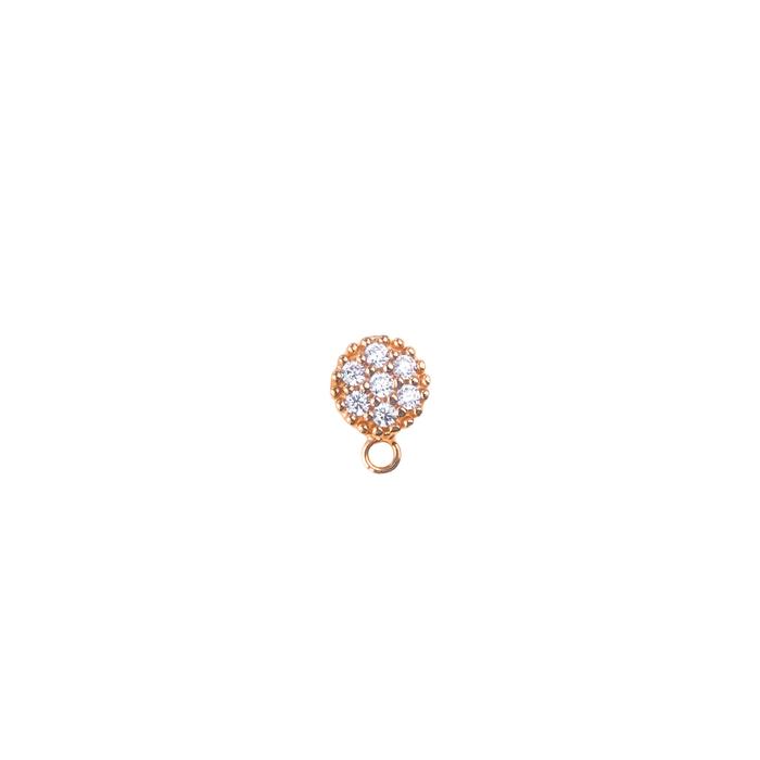 Orecchino in Oro Rosa e Zirconi