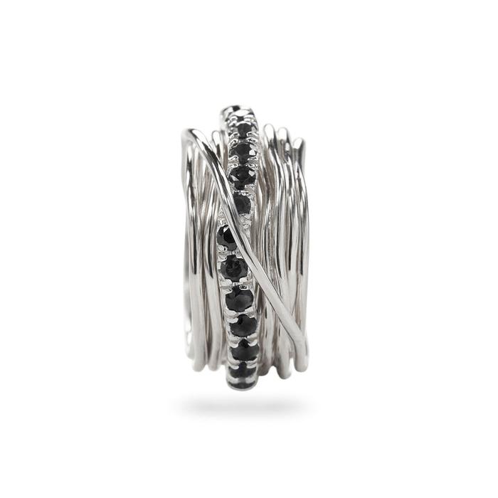 Filodellavita Prezioso 13 fili in Argento 925 e Diamanti Black