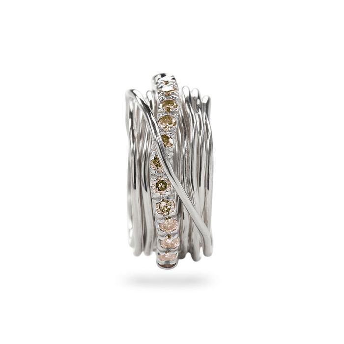 Filodellavita Prezioso 13 fili in Argento 925 e Diamanti Brown