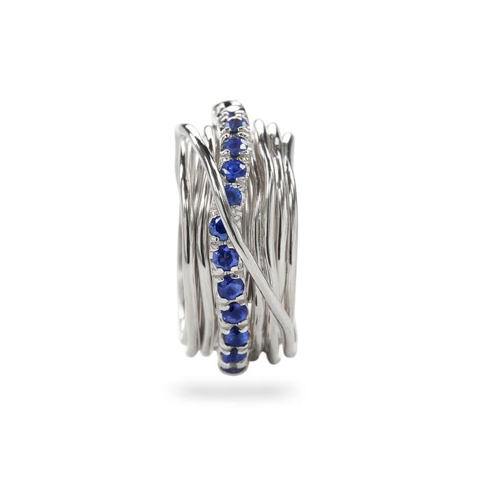 Filodellavita Prezioso 13 fili in Argento 925 e Zaffiri Blu