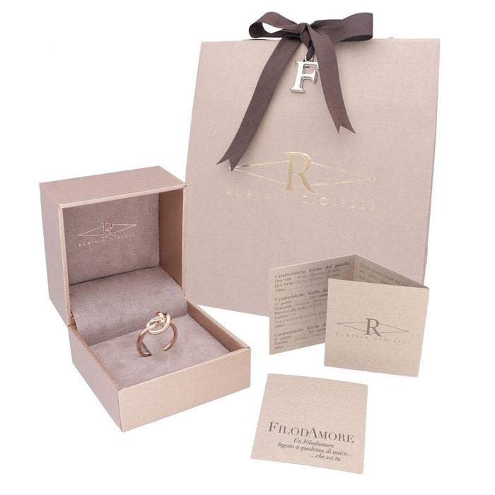 Anello Nodi d'Amore in Oro Rosa 9kt