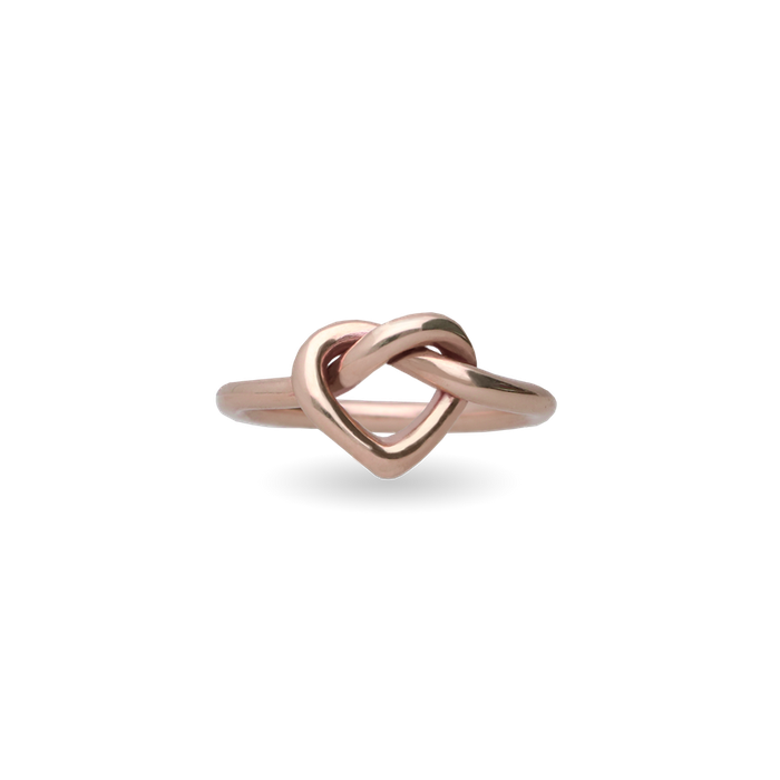 Anello Cuore annodato in Oro 9kt