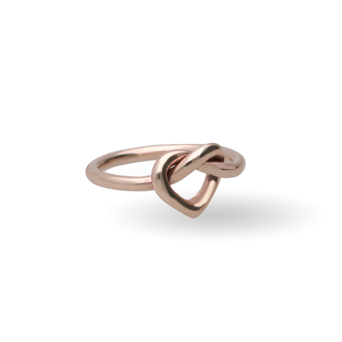 Anello Cuore annodato in Oro 9kt