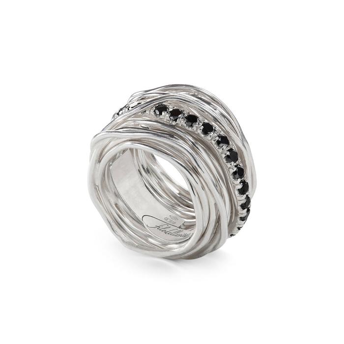 Filodellavita Rock 22 fili in Argento 925 e Diamanti Black