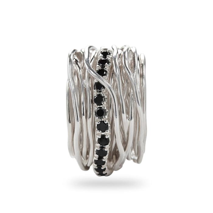 Filodellavita Rock 22 fili in Argento 925 e Diamanti Black