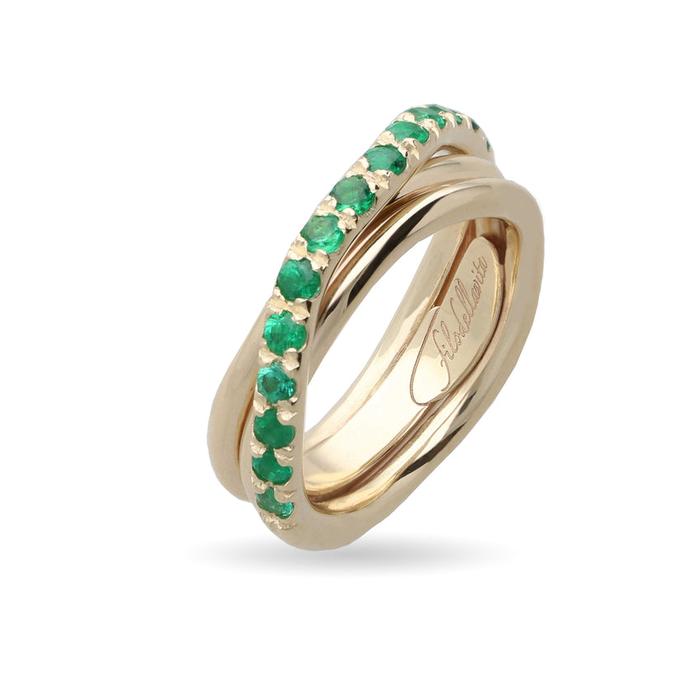 Filodellavita Prezioso 3 fili e Smeraldi da 0.75ct
