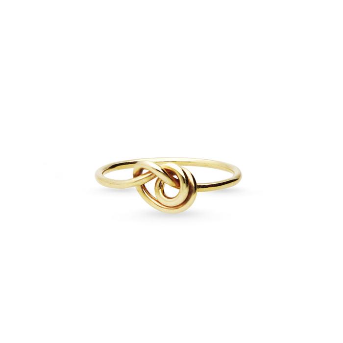 Anello in Oro Giallo Rosa 9kt con nodino Medio