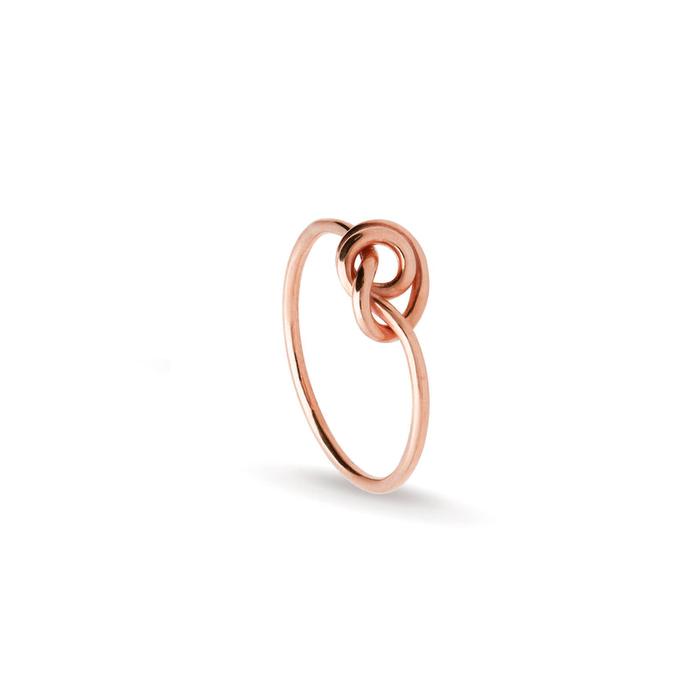 Anello in Rosa 9kt con nodino Medio