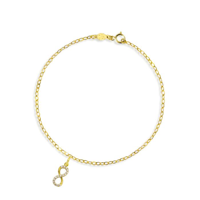 Bracciale Infinito in Oro e Zirconi