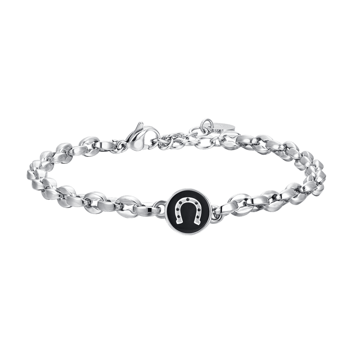 BRACCIALE UOMO IN ACCIAIO CON FERRO DI CAVALLO