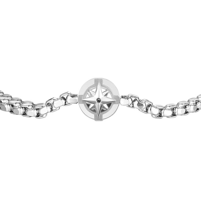 BRACCIALE UOMO IN ACCIAIO CON ROSA DEI VENTI