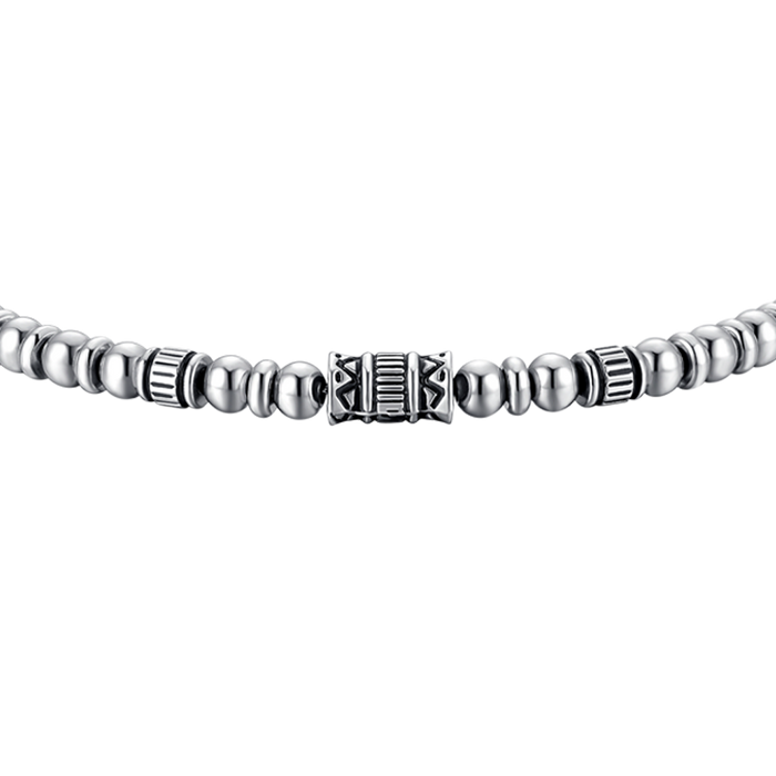 BRACCIALE UOMO IN ACCIAIO CON ELEMENTI IN ACCIAIO CON EFFETTO VINTAGE