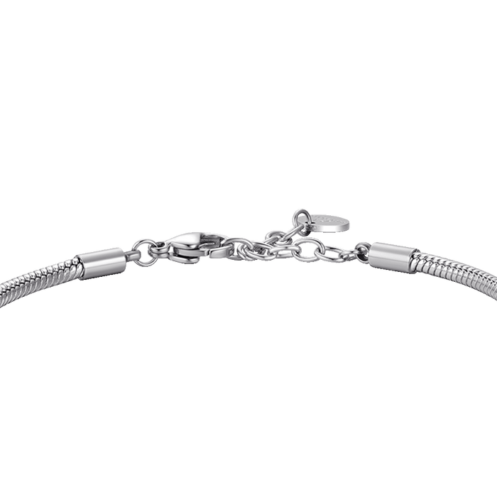 BRACCIALE UOMO IN ACCIAIO CON ELEMENTO CON SMALTO NERO