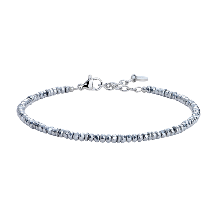 BRACCIALE UOMO IN ACCIAIO CON EMATITE SILVER