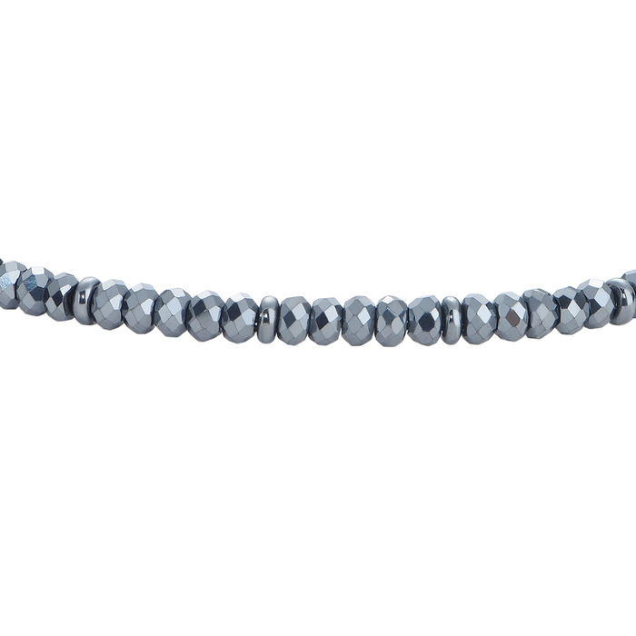 BRACCIALE UOMO IN ACCIAIO CON EMATITE NERA