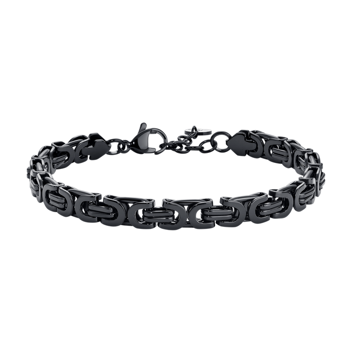 BRACCIALE UOMO IN ACCIAIO IP NERO
