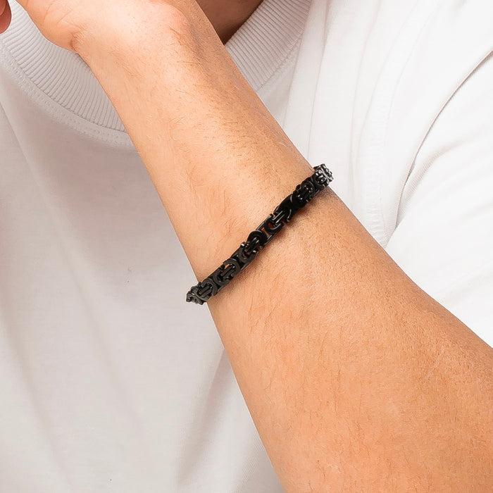 BRACCIALE UOMO IN ACCIAIO IP NERO
