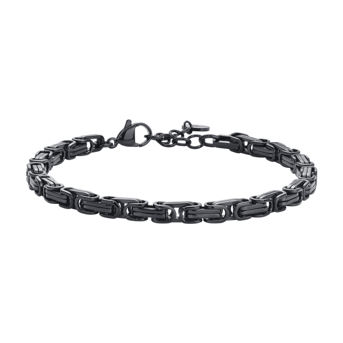 BRACCIALE UOMO IN ACCIAIO IP NERO
