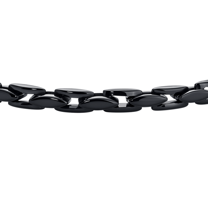 BRACCIALE UOMO IN ACCIAIO IP NERO