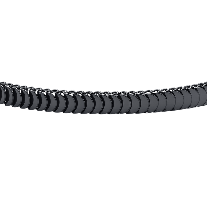 BRACCIALE UOMO IN ACCIAIO IP NERO