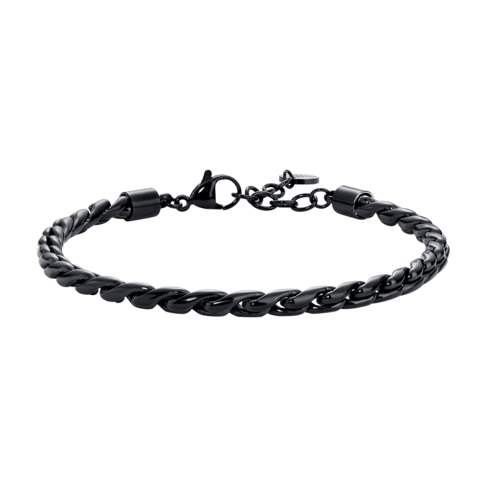 BRACCIALE UOMO IN ACCIAIO IP NERO