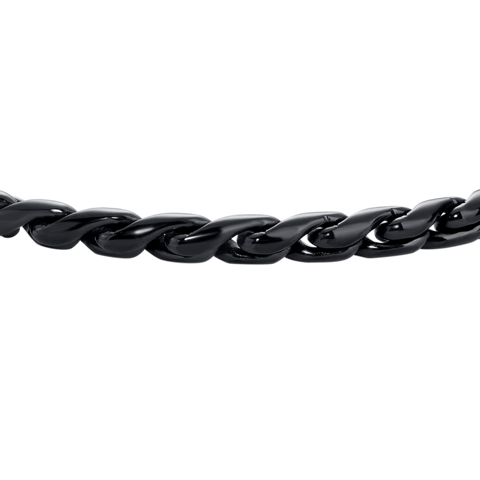 BRACCIALE UOMO IN ACCIAIO IP NERO