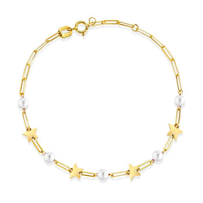 Bracciale perle stelline