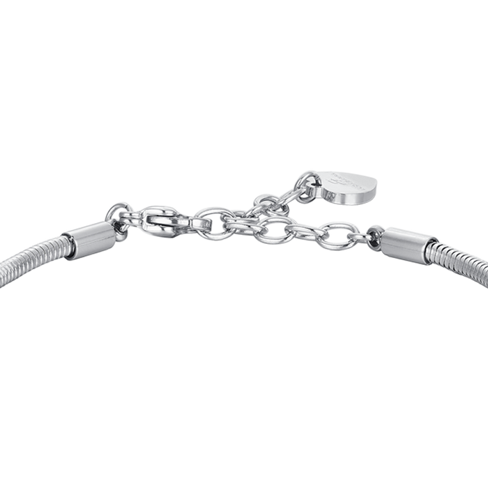 BRACCIALE DONNA IN ACCIAIO CROCE E CRISTALLI