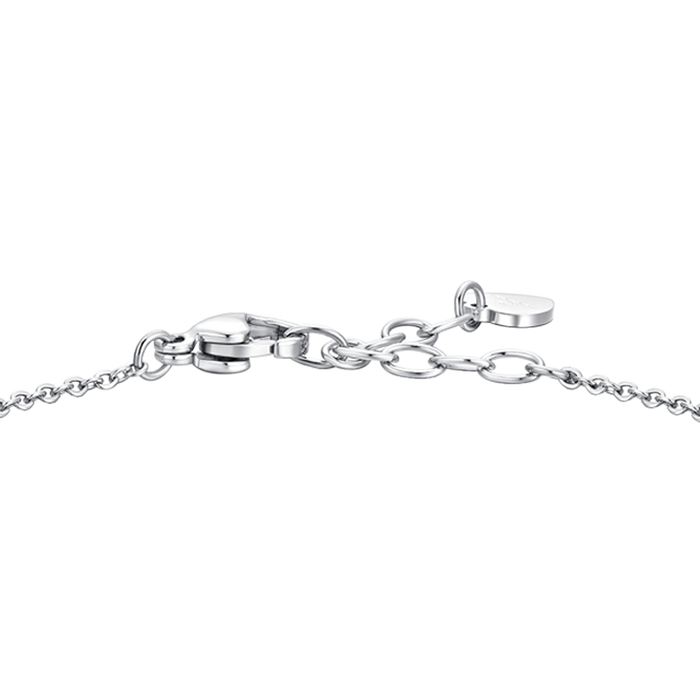 BRACCIALE DONNA IN ACCIAIO CON ZIRCONI ROSA E BIANCHI