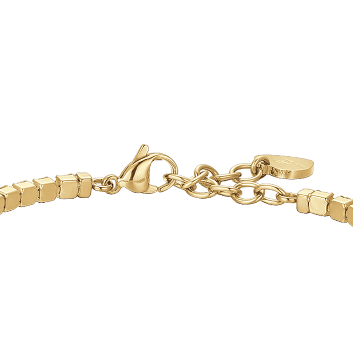 BRACCIALE DONNA TENNIS IN ACCIAIO IP GOLD CON CRISTALLI NERI