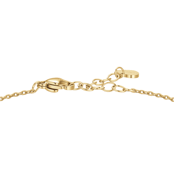 BRACCIALE DONNA IN ACCIAIO IP GOLD CON CUORI CON ZIRCONI BIANCHI