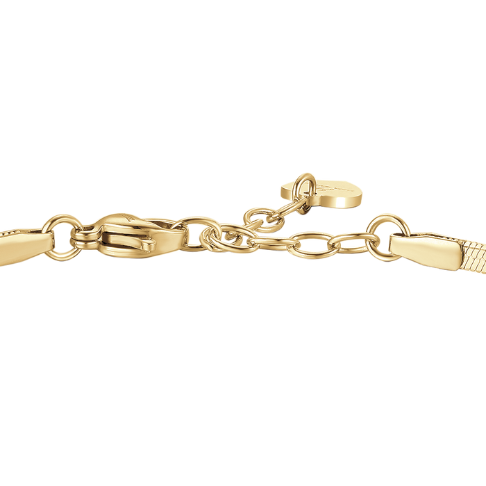 BRACCIALE DONNA IN ACCIAIO COLORE ORO CON ZIRCONE VIOLA