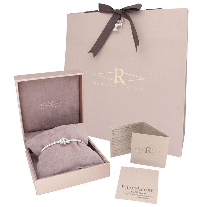 Bracciale Nodi d'Amore da uomo semirigido in Argento 925 con catena grande in Argento 925
