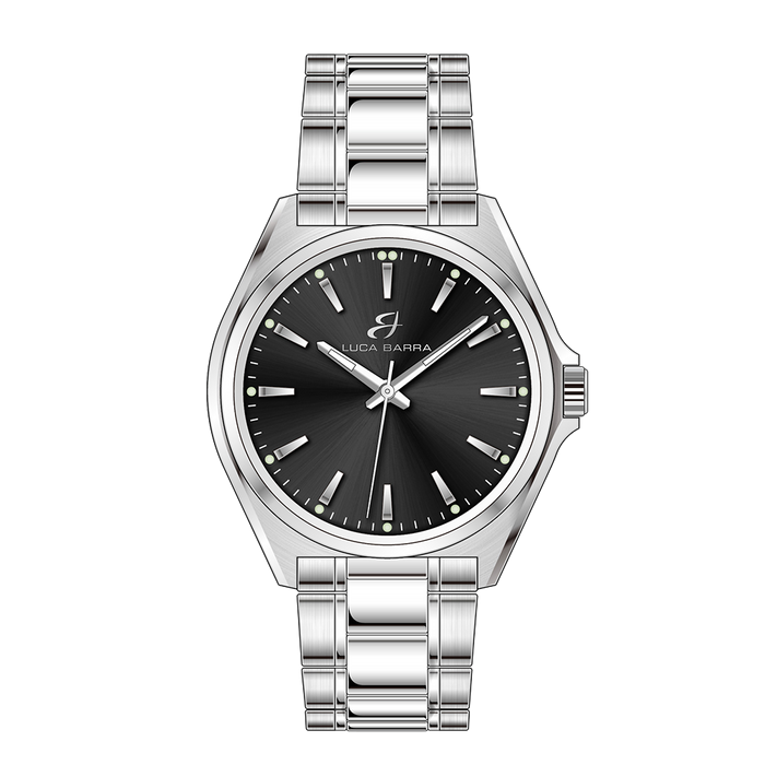 OROLOGIO UOMO IN ACCIAIO CON QUADRANTE NERO