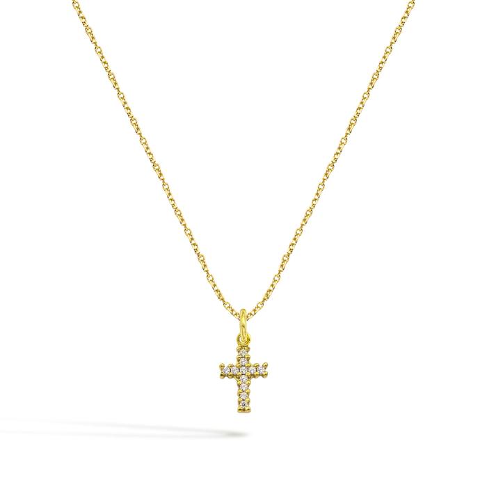 Collana Credo in Oro e Zirconi