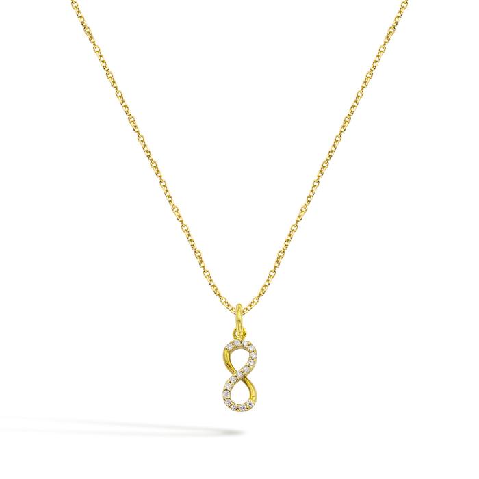 Collana Infinito in Oro e Zirconi