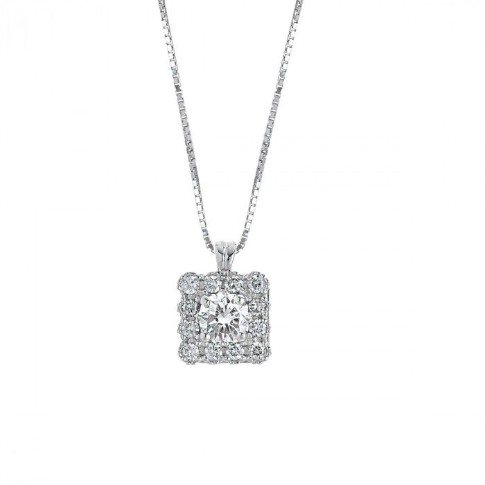 Collana in oro 18kt con pavé di diamanti