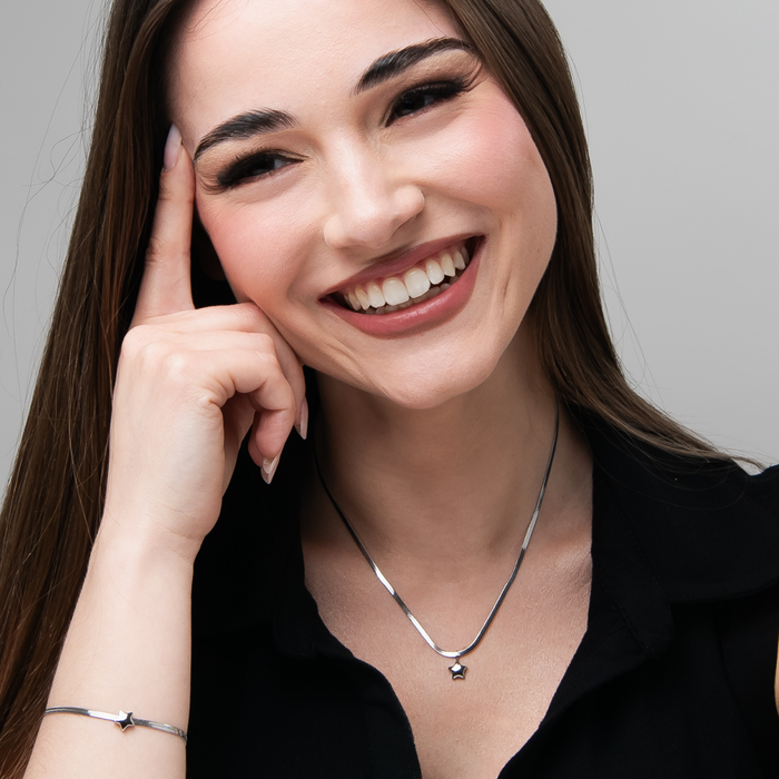 COLLANA DONNA IN ACCIAIO CON STELLA