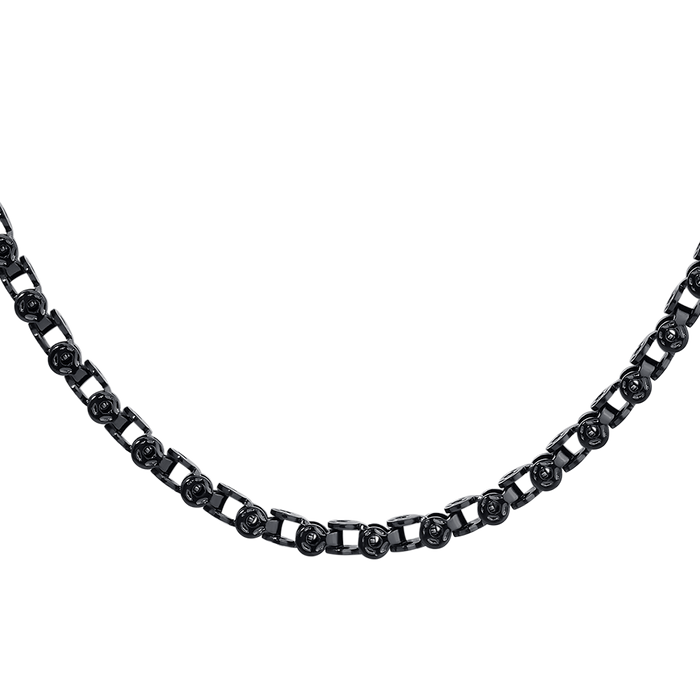 COLLANA UOMO IN ACCIAIO IP NERO