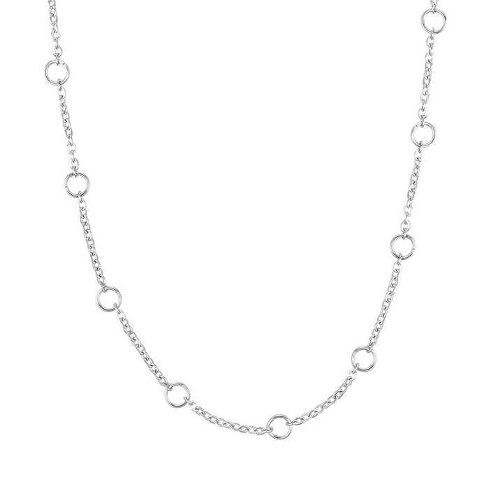 COLLANA DONNA IN ACCIAIO PER CHARMS CON MOSCHETTONE