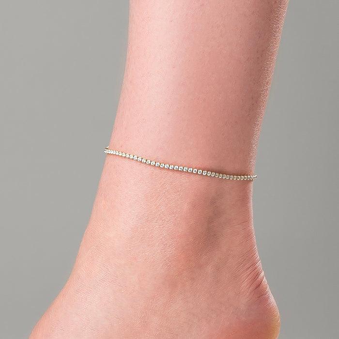 CAVIGLIERA DONNA IN ACCIAIO IP GOLD CON ZIRCONI BIANCHI