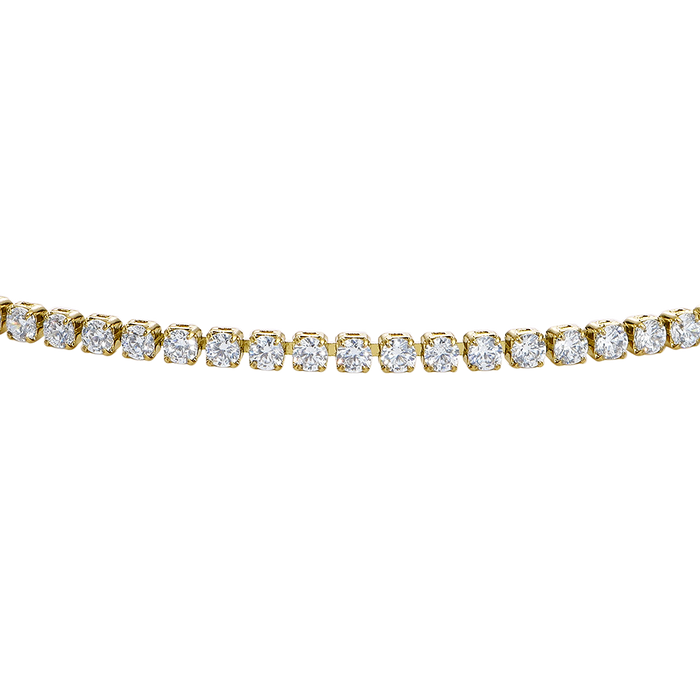 CAVIGLIERA DONNA IN ACCIAIO IP GOLD CON ZIRCONI BIANCHI