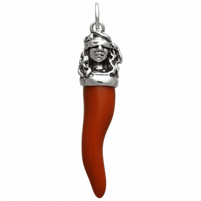 Charm Raspini Corno Rosso Dea Fortuna Grande