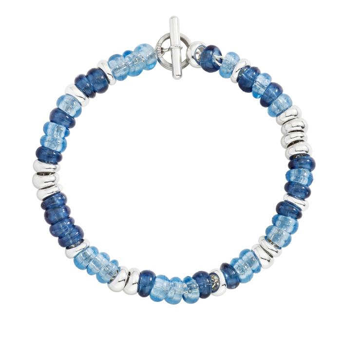BRACCIALE RONDELLE ARGENTO & PLASTICA RICICLATA