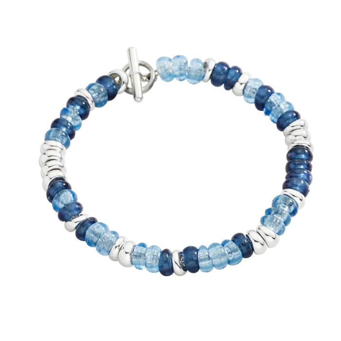 BRACCIALE RONDELLE ARGENTO & PLASTICA RICICLATA