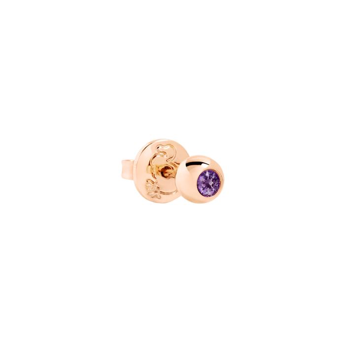 ORECCHINO STUD BOLLICINE ORO ROSA & AMETISTA