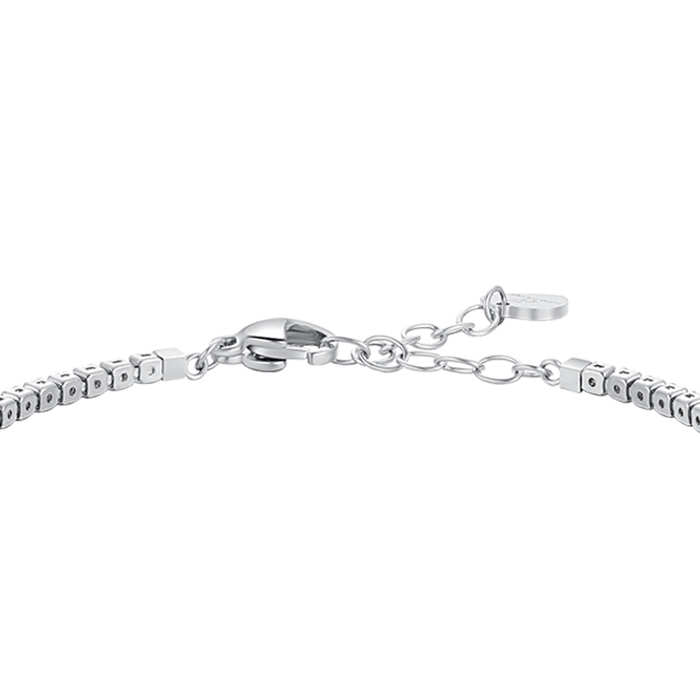 BRACCIALE BAMBINA TENNIS IN ACCIAIO CON ZIRCONI BIANCHI